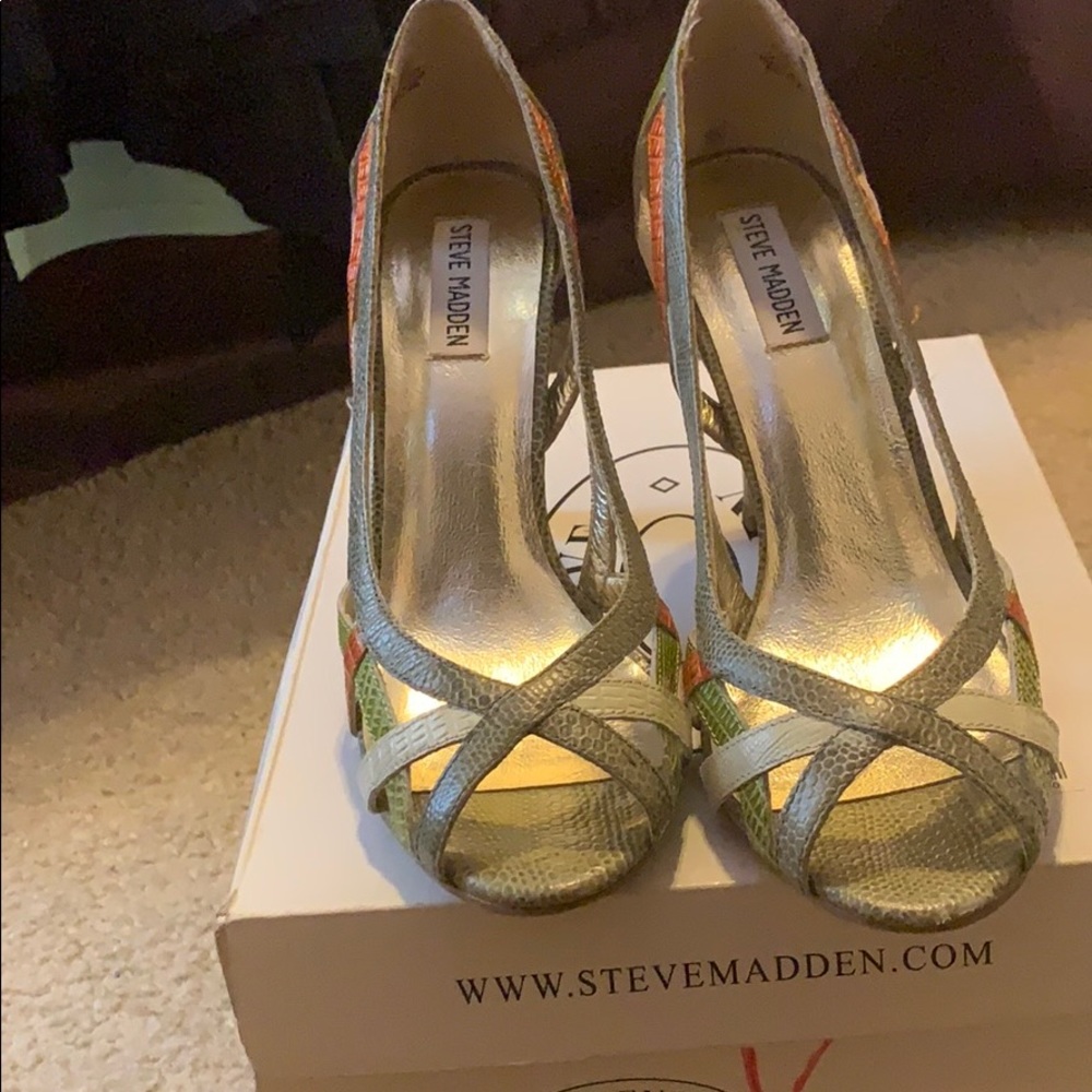 Steve Madden - Saavoy green orange tan white